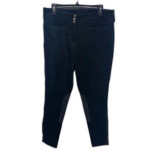 Ariat Black Corduroy Riding pants Breeches With Knee Patch Size 32L